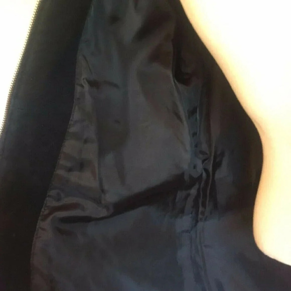 XOXO LEATHER & SUEDE Women Black Suede Zip Down Leather Jacket Coat Size Medium - Picture 9 of 12